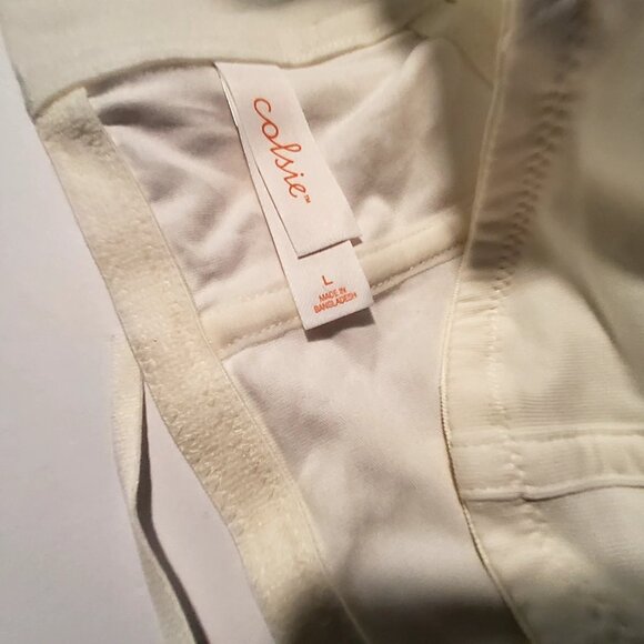 Lace-Trimmed Corset Top With Adjustable Straps By Colsie Size Large Ivory - Picture 6 of 8